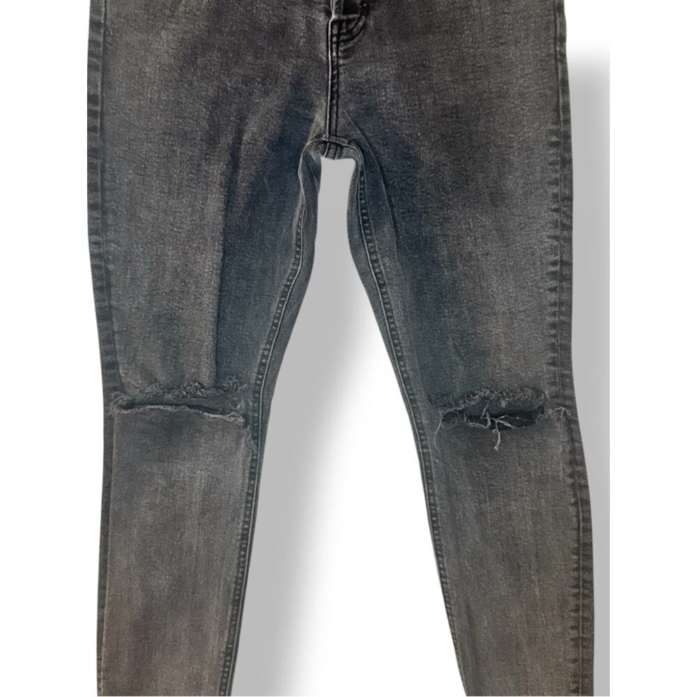 Free People We The Free Black Distressed Skinny Jeans High Rise 30 - Picture 4 of 8